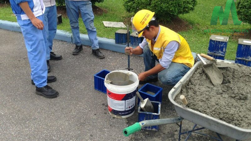 cách lấy mẫu bê tông tươi