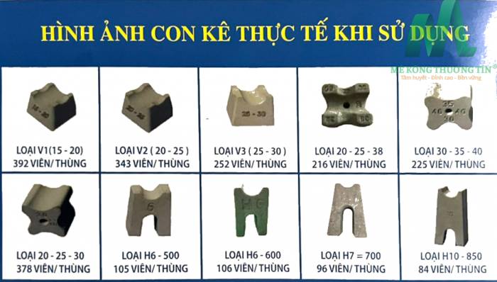 Con kê bê tông – Tiêu chuẩn bố trí theo TCXDVN 5574: 2012 2 con kê bê tông