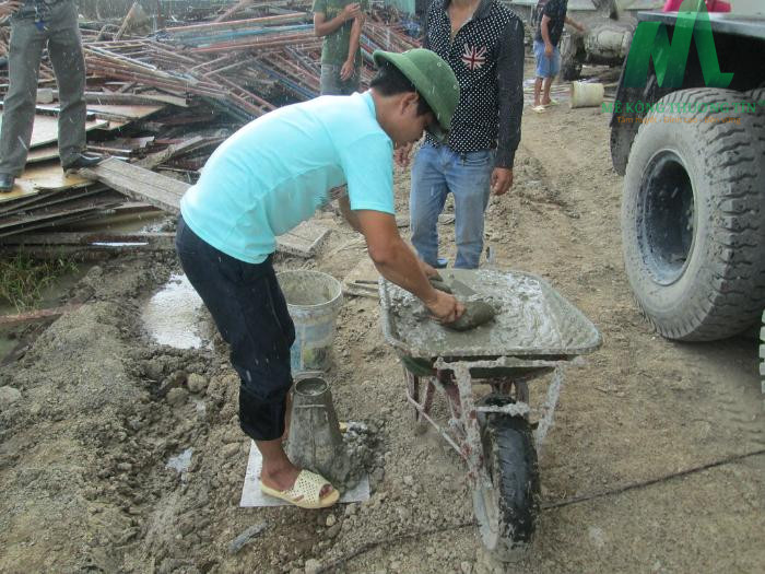 Cần xác định độ sụt bê tông trước khi xây dựng 