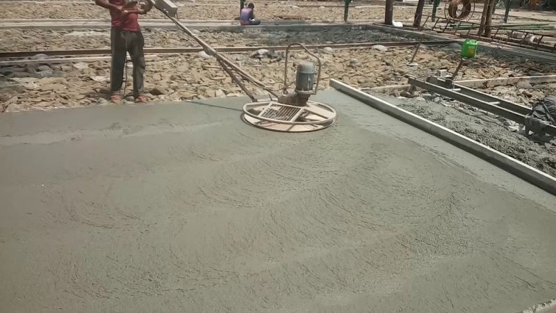 Kỹ thuật cán nền bê tông tại công trình 