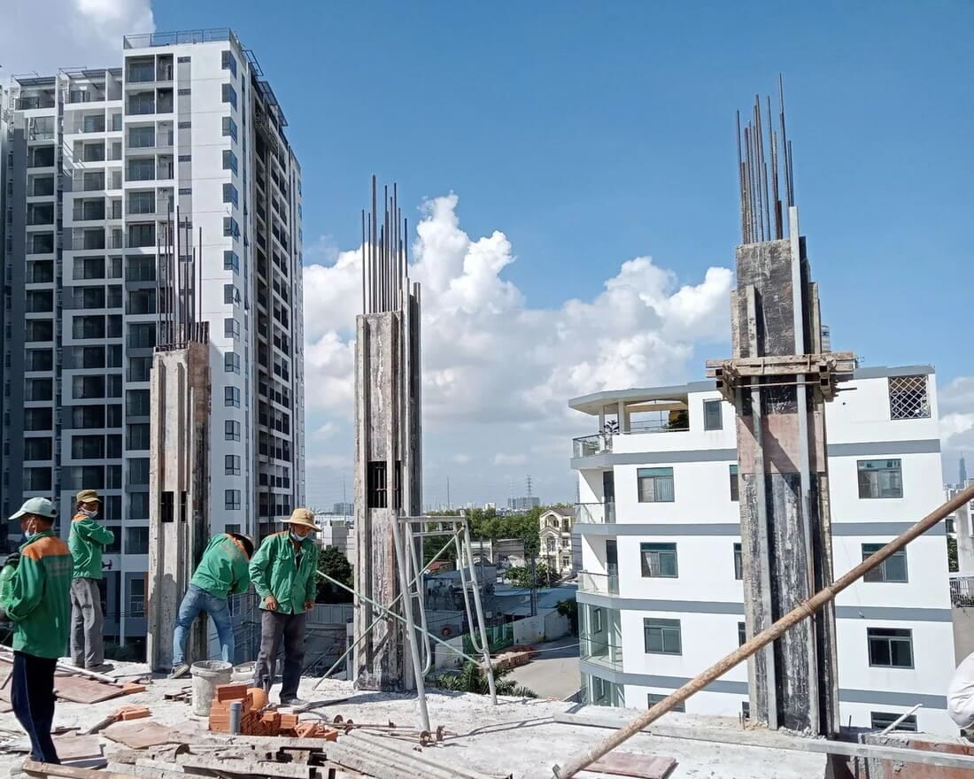 Các tình huống thường gặp khi đổ cột bê tông