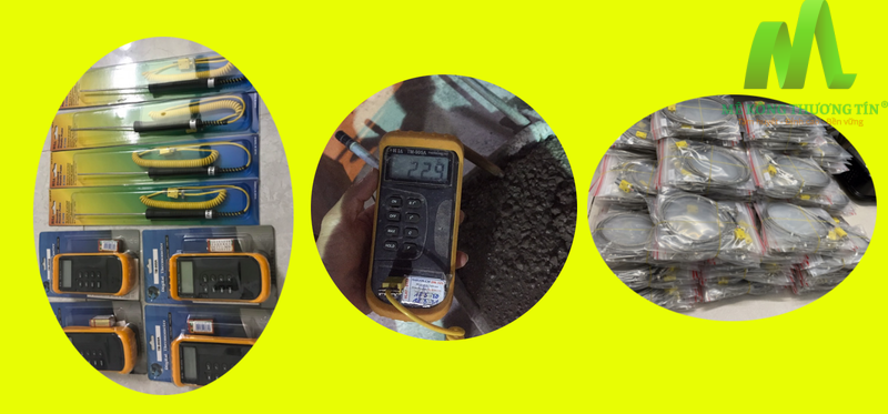 Một mẫu nhiệt kế chuyên dụng trong xác định nhiệt độ bê tông tươi