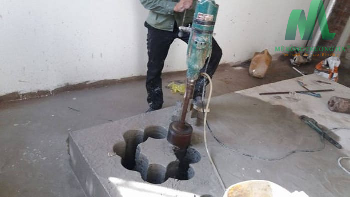 Lõi bê tông sau khi cắt