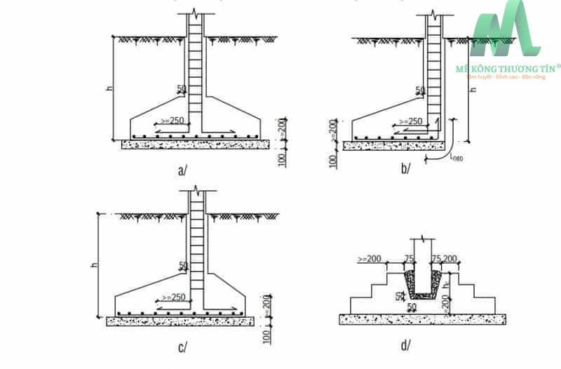 Móng đơn lệch tâm hai phương trong công trình xây dựng