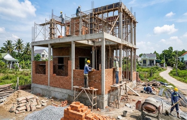 Bê Tông Tươi Hay Bê Tông Trộn Tốt Hơn? So Sánh Chi Tiết Để Chọn Đúng Cho Công Trình 4 Thi công bê tông nhà phố