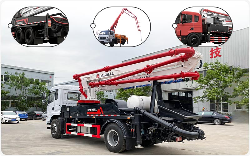 Cấu tạo của xe bơm bê tông cần
