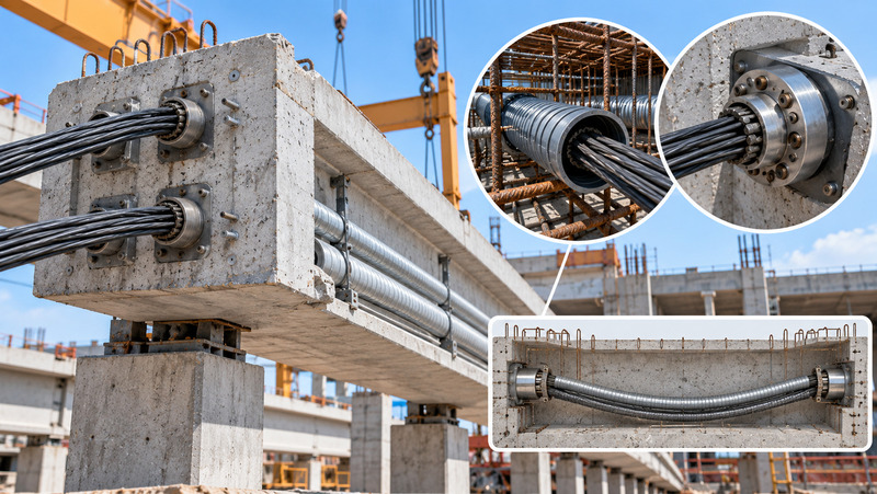 Cấu tạo chi tiết của hệ thống sàn bê tông dự ứng lực căng sau 